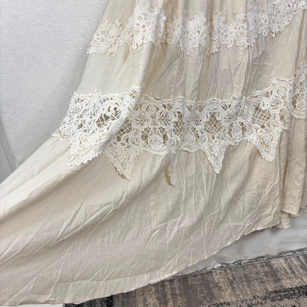 Joyfolie Alondra Maxi Dress Gardenia Crochet Halter 2XS Boho Fairy Wedding - Picture 14 of 16